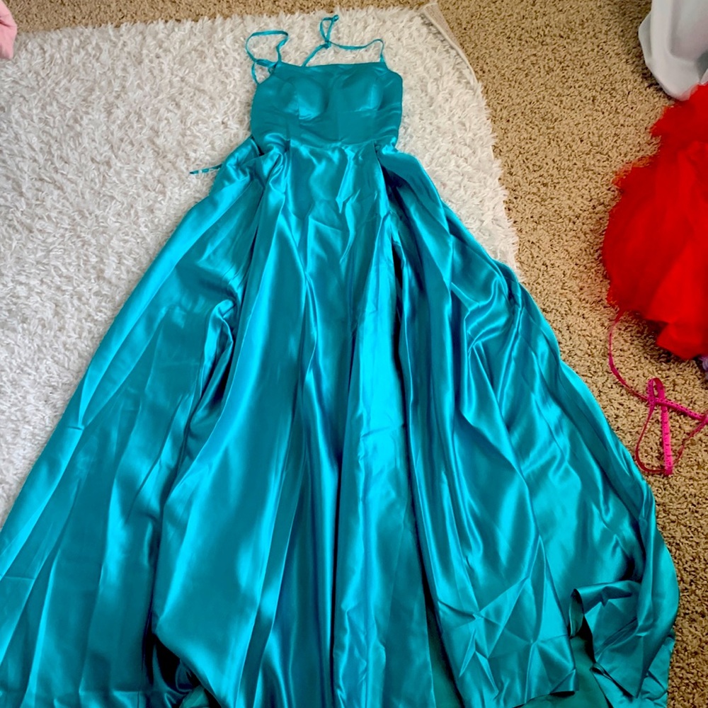 Prom Dresses Long A Line Formal Evening Ball Gowns Side Slit Party Dress